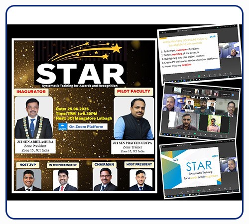  Mr. Praveen Udupa,led the session as the Pilot Faculty for the JCI India STAR Systematic Training, A1 Logics
